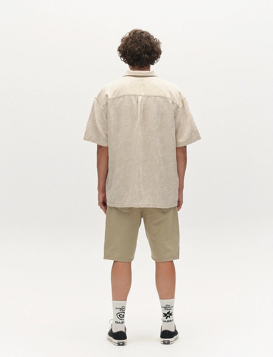 Gabba - GABjens Over Resort Soft SS Shirt - kortærmede skjorter - ecru - 4