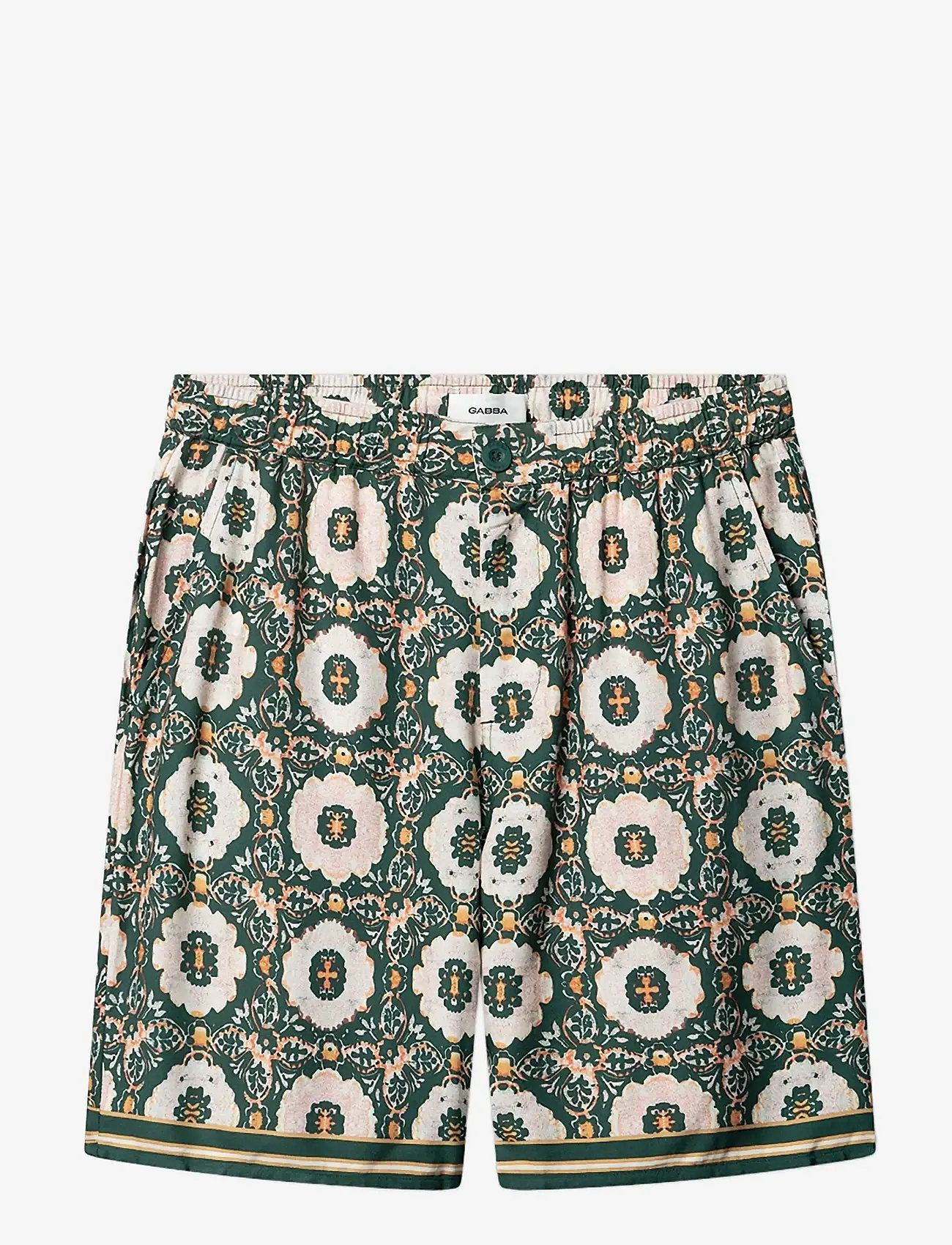 Gabba - GABtommi Oro Shorts - casual shorts - green pattern - 1