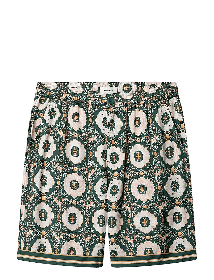 Gabba - GABtommi Oro Shorts - vabaaja lühikesed püksid - green pattern - 1