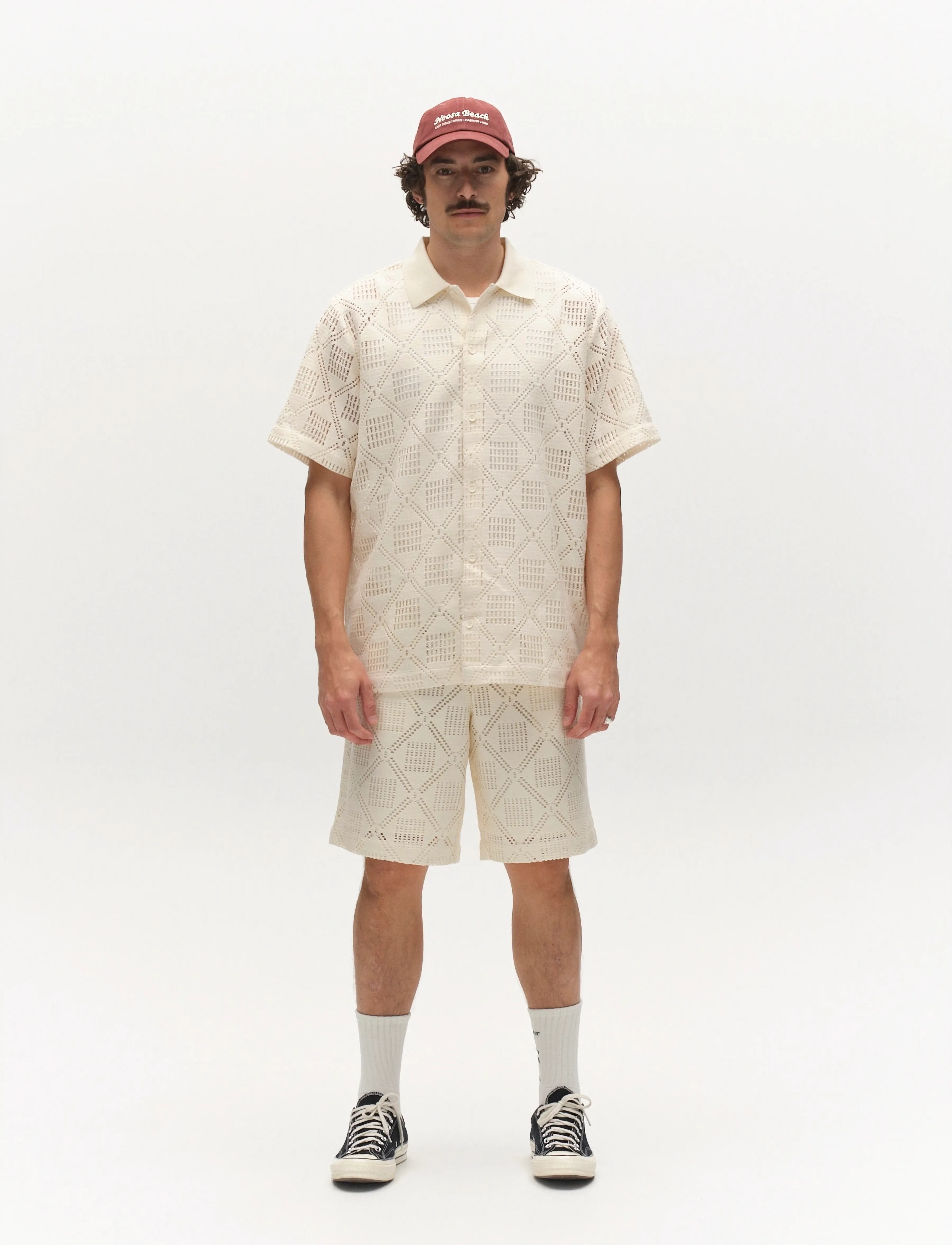 Gabba - GABsteven Croch SS Shirt GRS - gestrickte polohemden - birch - 3