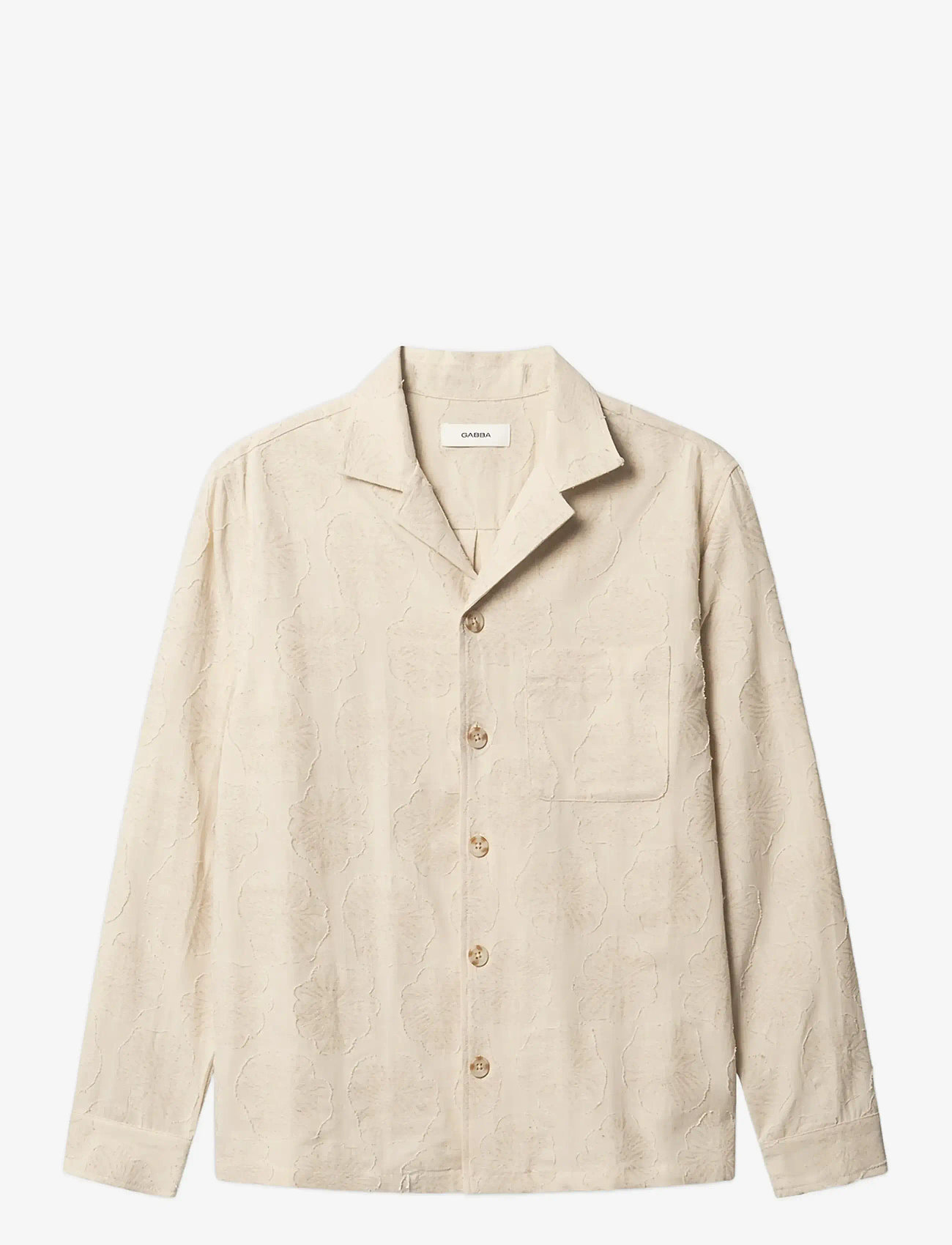 Gabba - GABaustin Reso Raw LS Overshirt - overshirts - lt. sand - 1