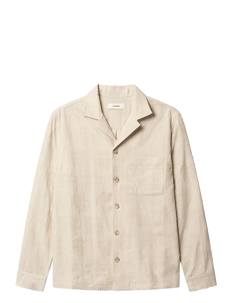 Gabba - GABaustin Reso Raw LS Overshirt - overshirts - lt. sand - 1