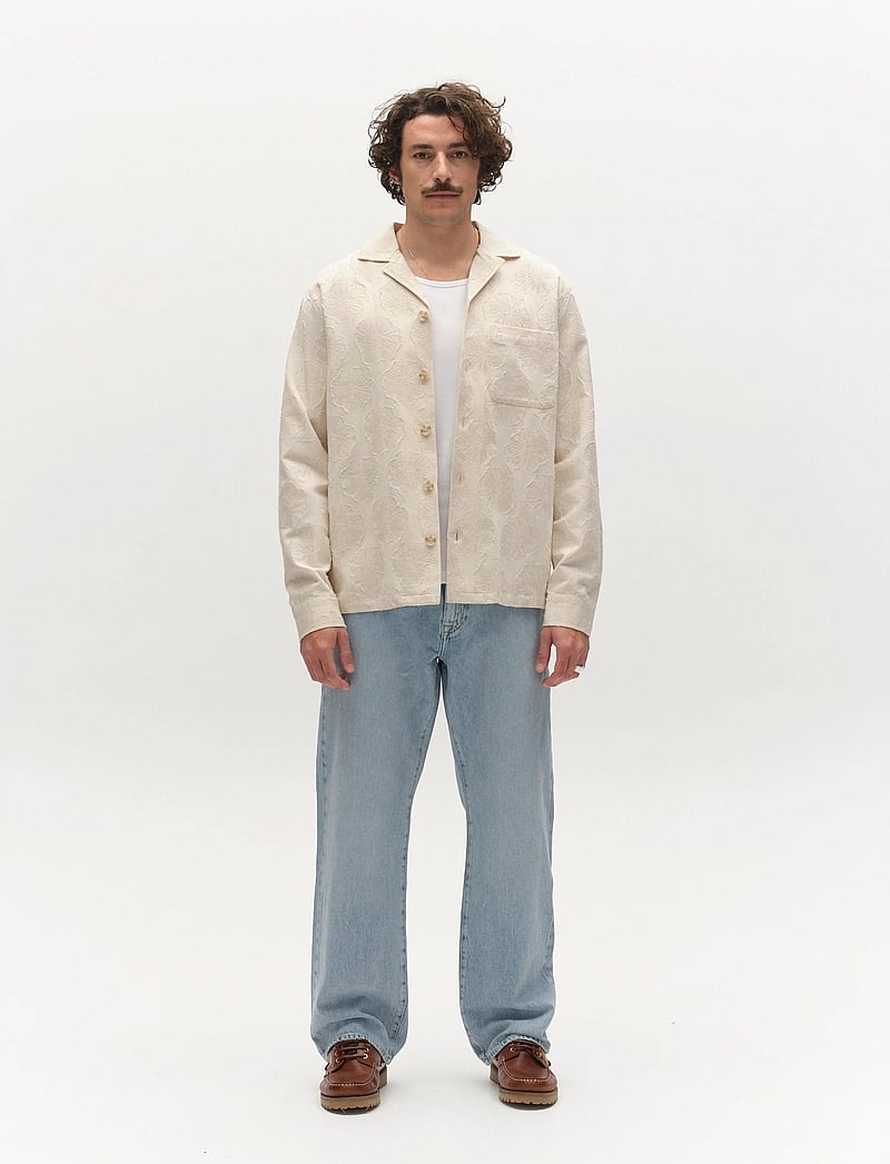 Gabba - GABaustin Reso Raw LS Overshirt - overshirts - lt. sand - 3