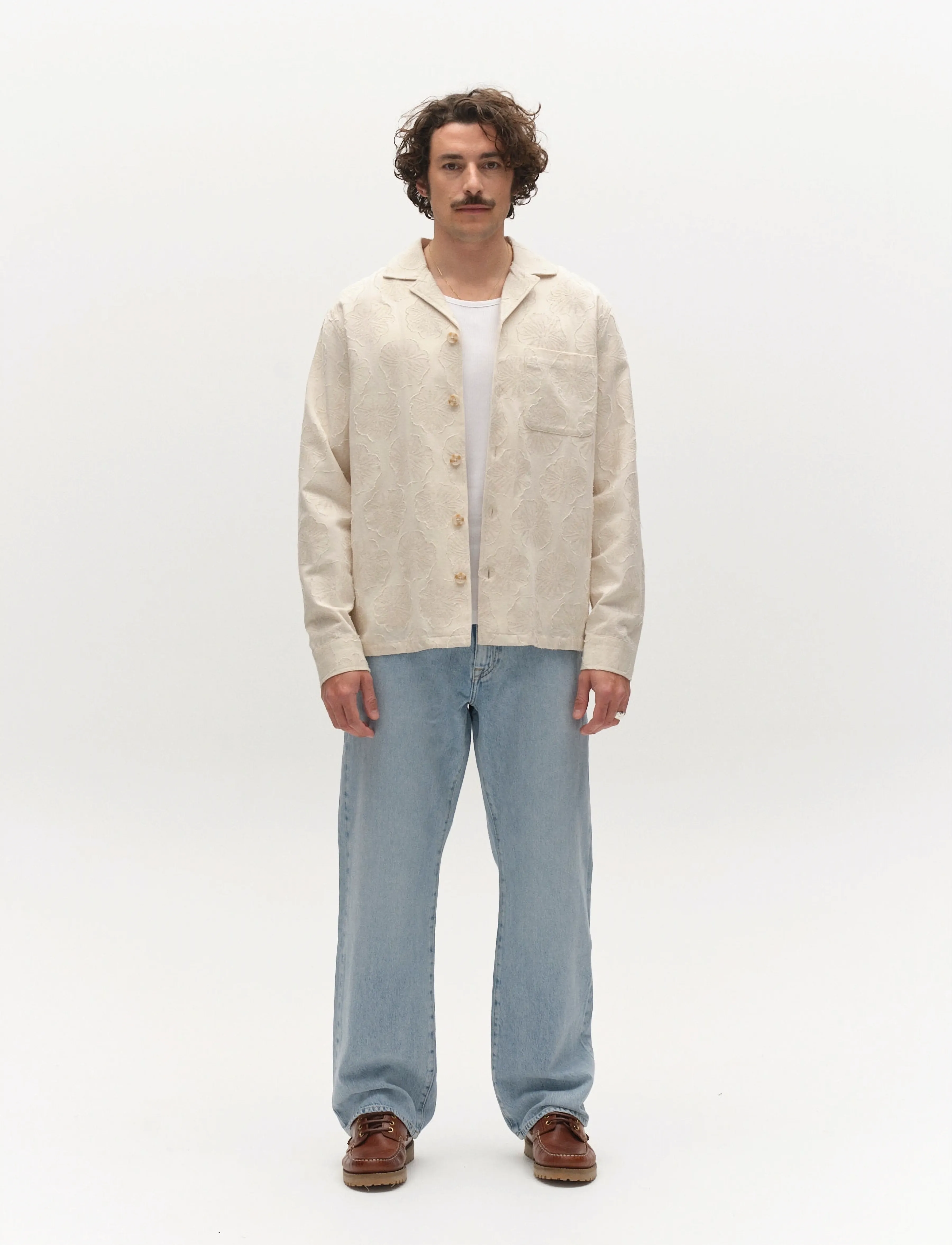 Gabba - GABaustin Reso Raw LS Overshirt - pealissärgid - lt. sand - 3
