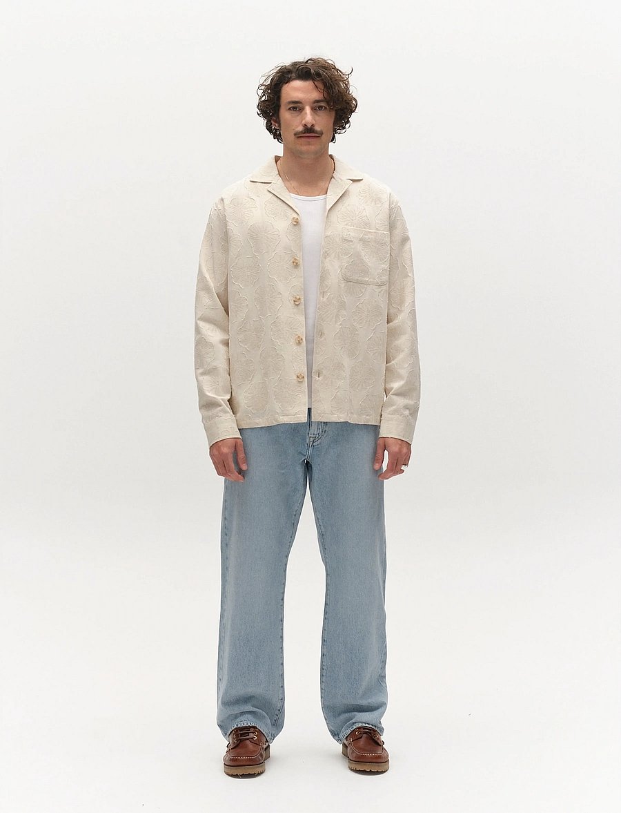 Gabba - GABaustin Reso Raw LS Overshirt - pealissärgid - lt. sand - 3