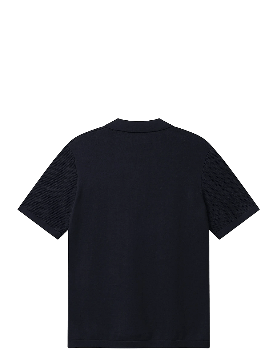 Gabba - GABgeno Resort Bride SS Knit - gestrickte polohemden - navy - 2