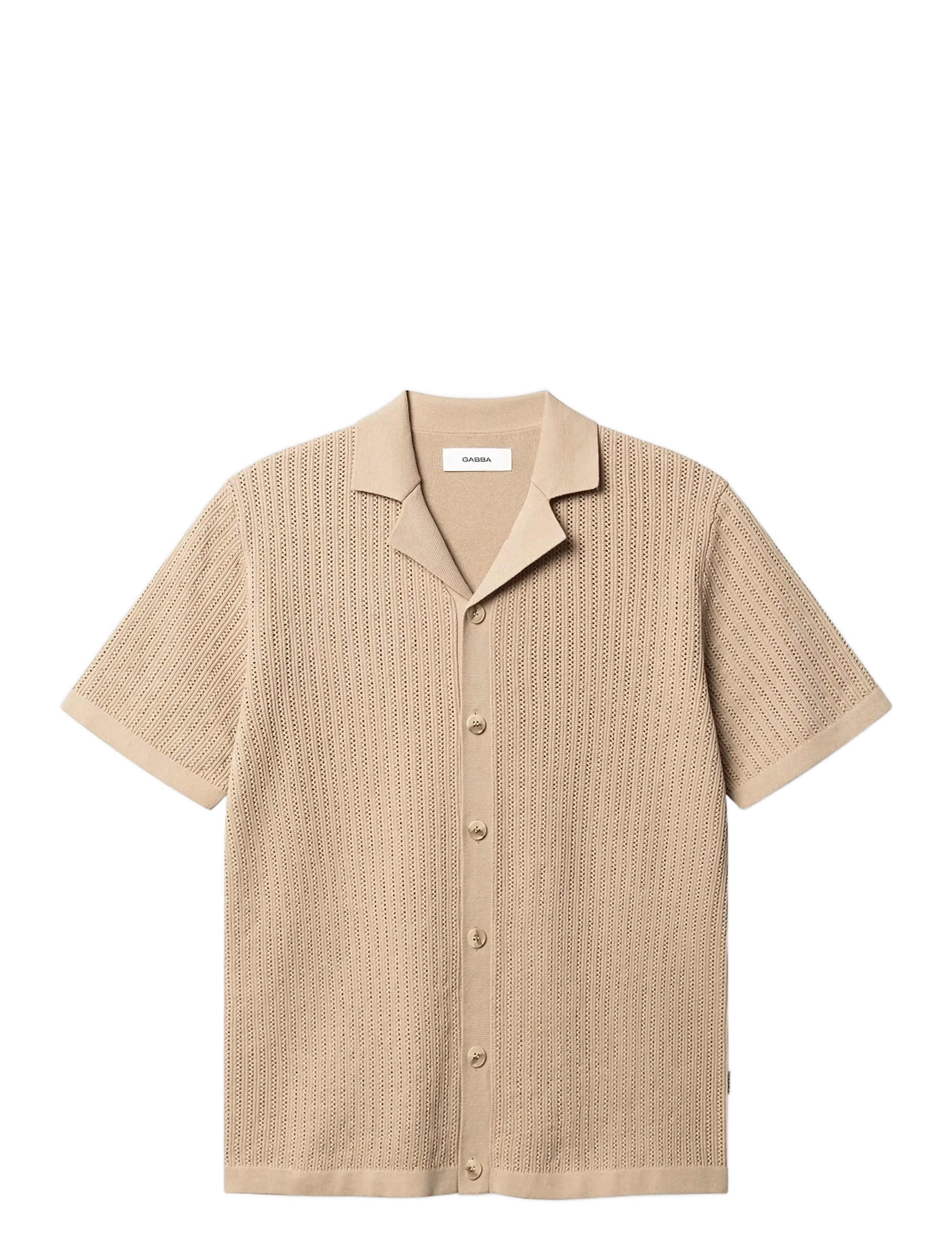 Gabba GABgeno Resort Bride SS Knit - Gestrickte Polohemden - SAND / beige