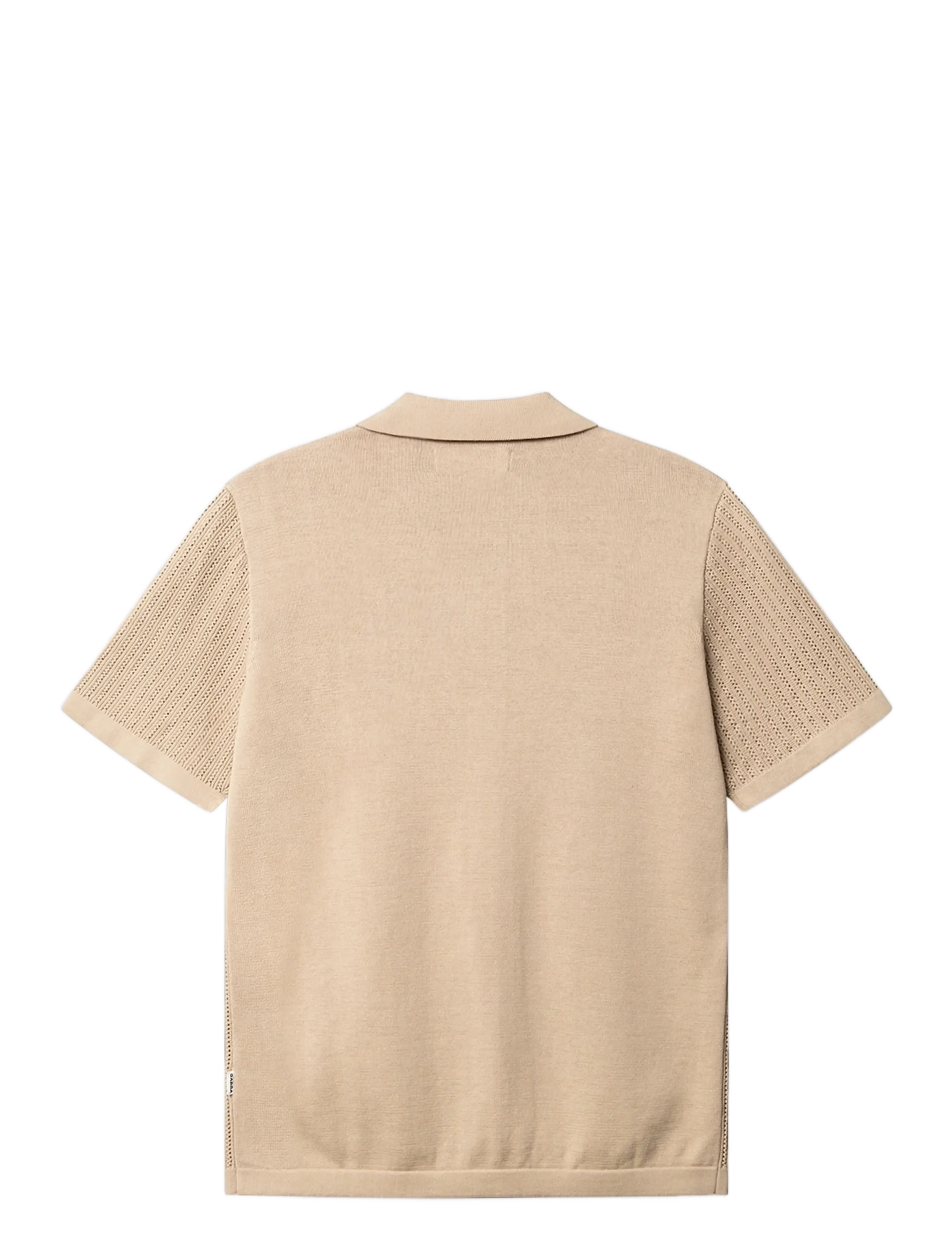 Gabba - GABgeno Resort Bride SS Knit - kootud polosärgid - sand - 1