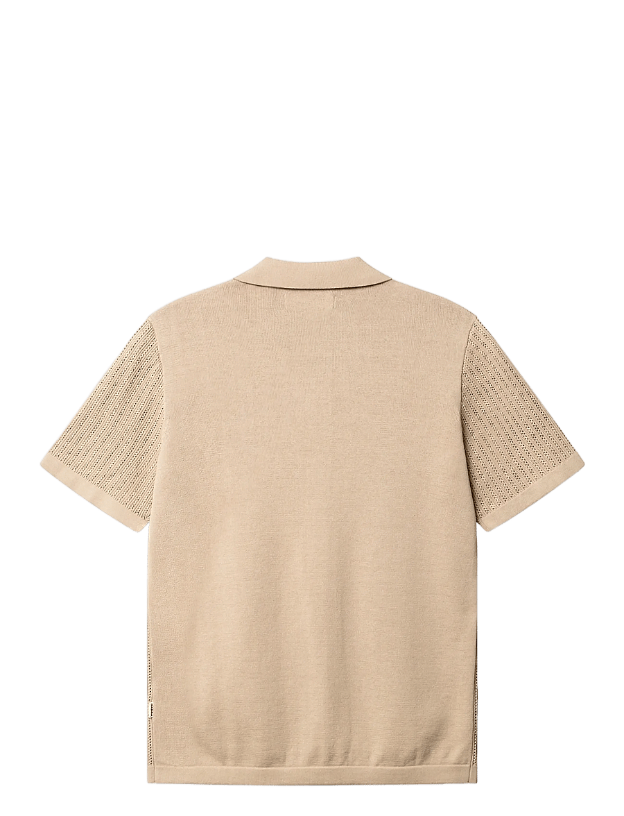 Gabba - GABgeno Resort Bride SS Knit - gestrickte polohemden - sand - 1