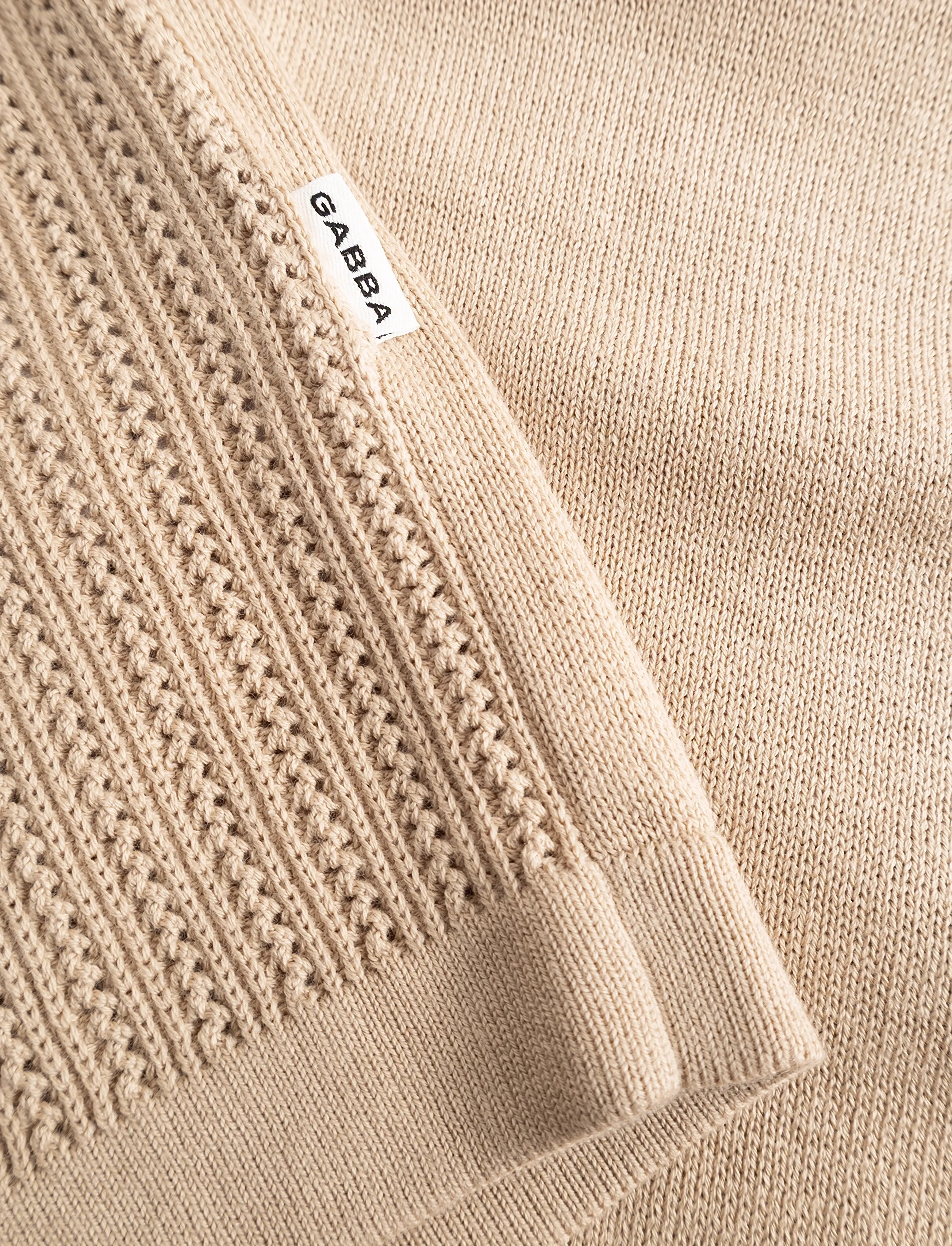 Gabba - GABgeno Resort Bride SS Knit - kootud polosärgid - sand - 3
