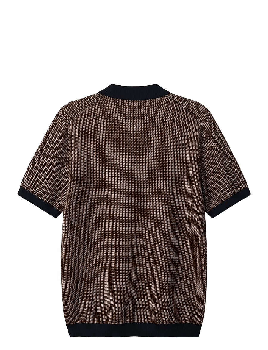 Gabba - GABoswald Retro SS Knit - langärmlige strick-polohemden - navy - 2