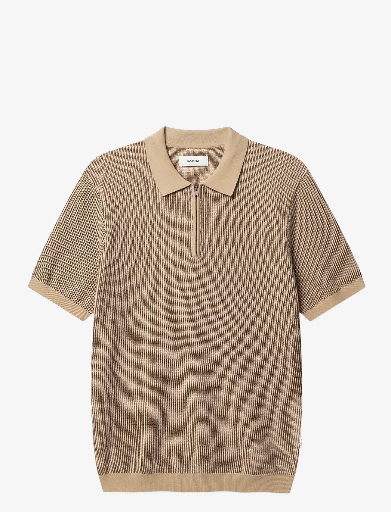 Gabba - GABoswald Retro SS Knit - polostrik - walnut - 1