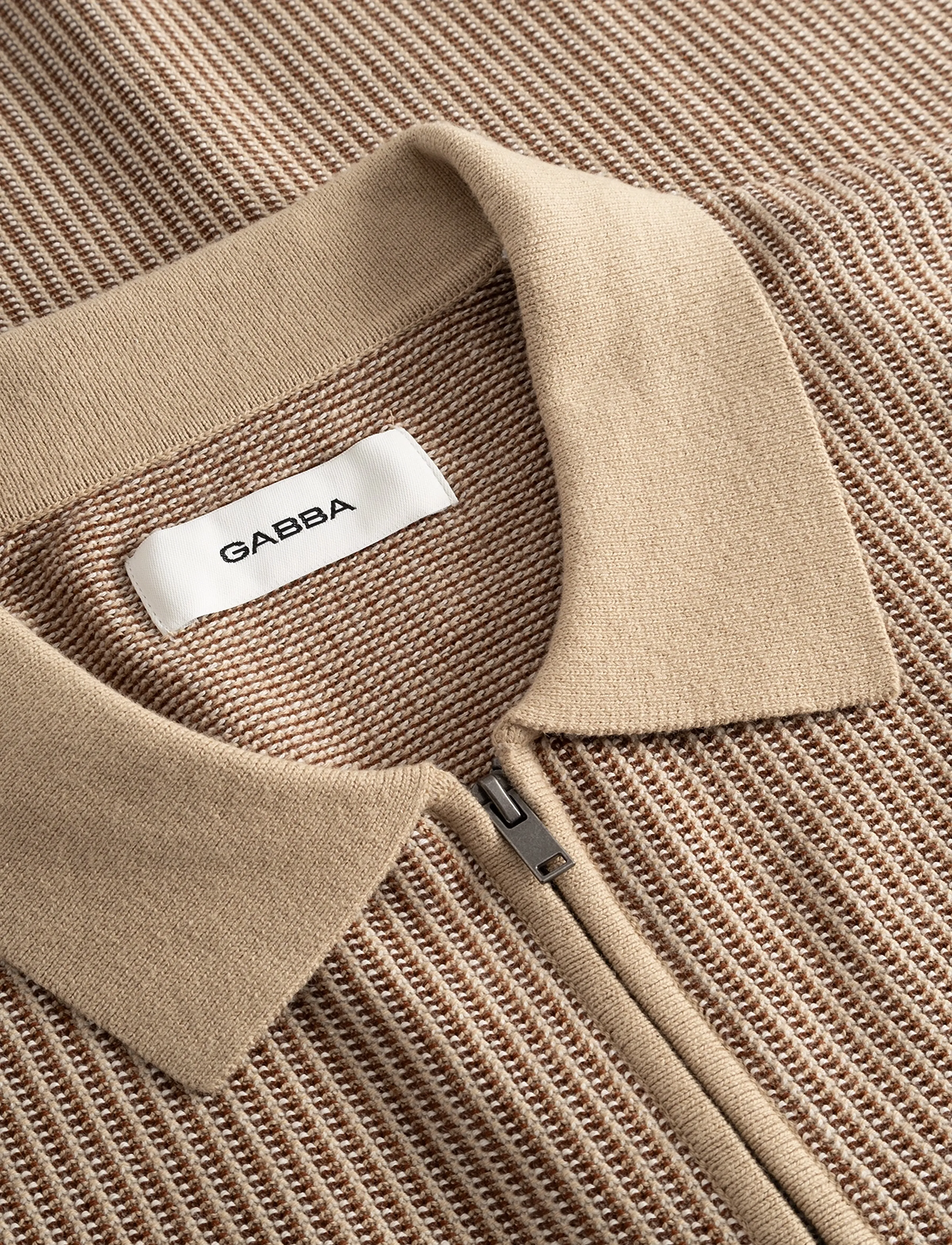Gabba - GABoswald Retro SS Knit - knitted polos - walnut - 5