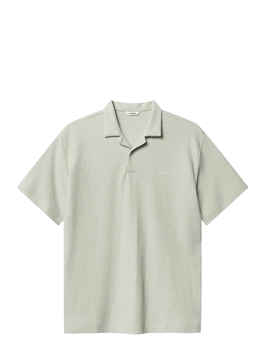 Gabba - GABlio Sku Towel T-Shirt - kortærmede poloer - mineral gray - 1