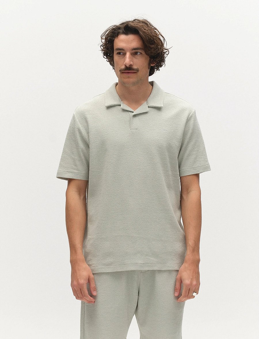 Gabba - GABlio Sku Towel T-Shirt - kortærmede poloer - mineral gray - 0