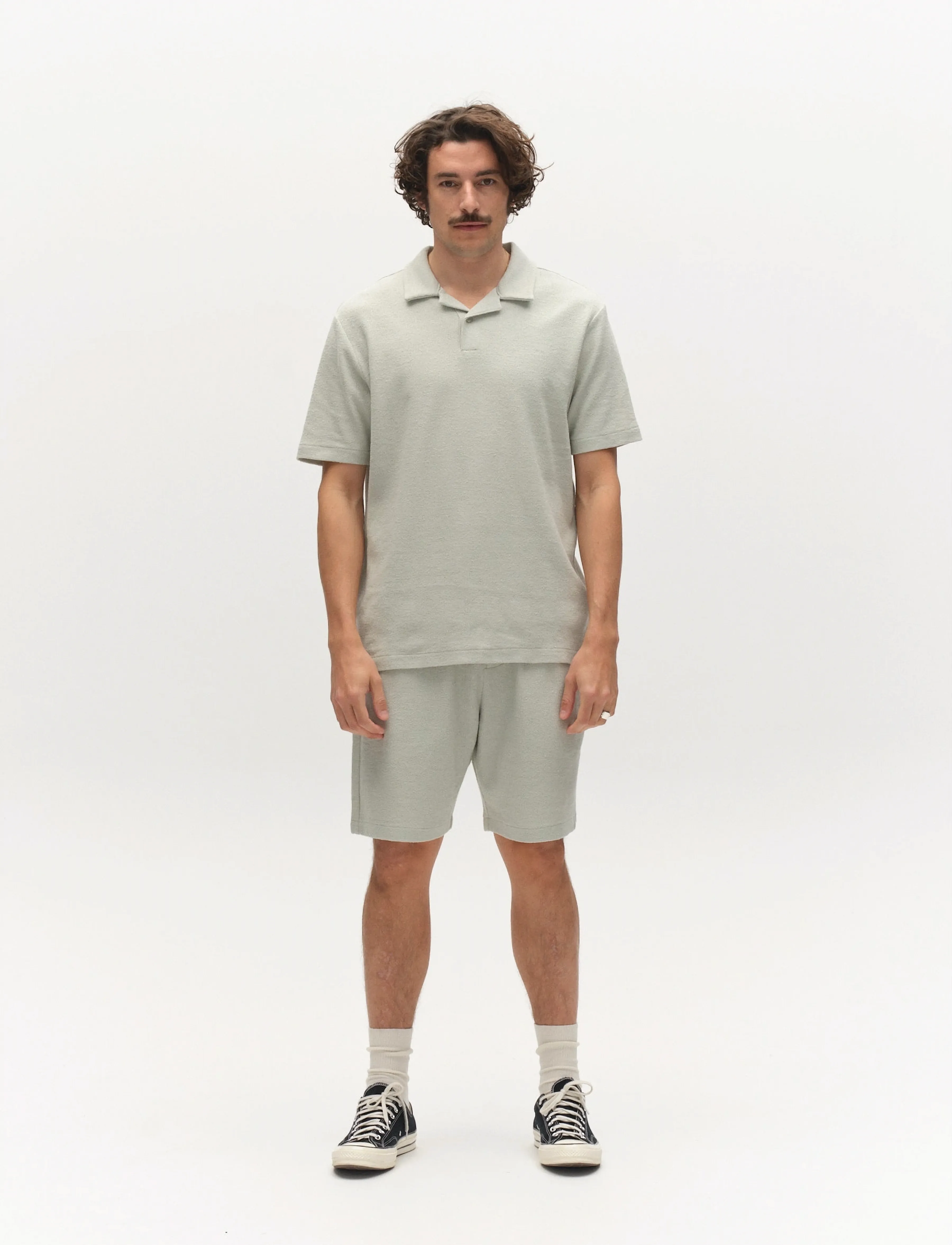 Gabba - GABlio Sku Towel T-Shirt - kortærmede poloer - mineral gray - 3