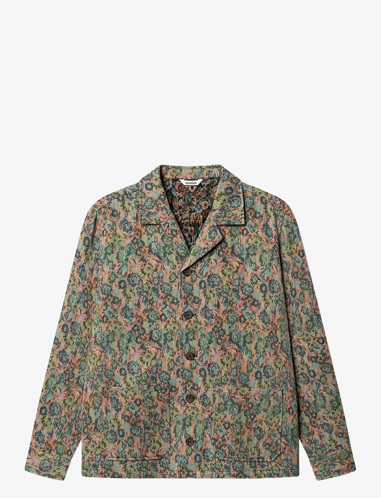 Gabba - GABaustin POKT Kscope LS Overshirt - overshirts - abstract flowers - 1