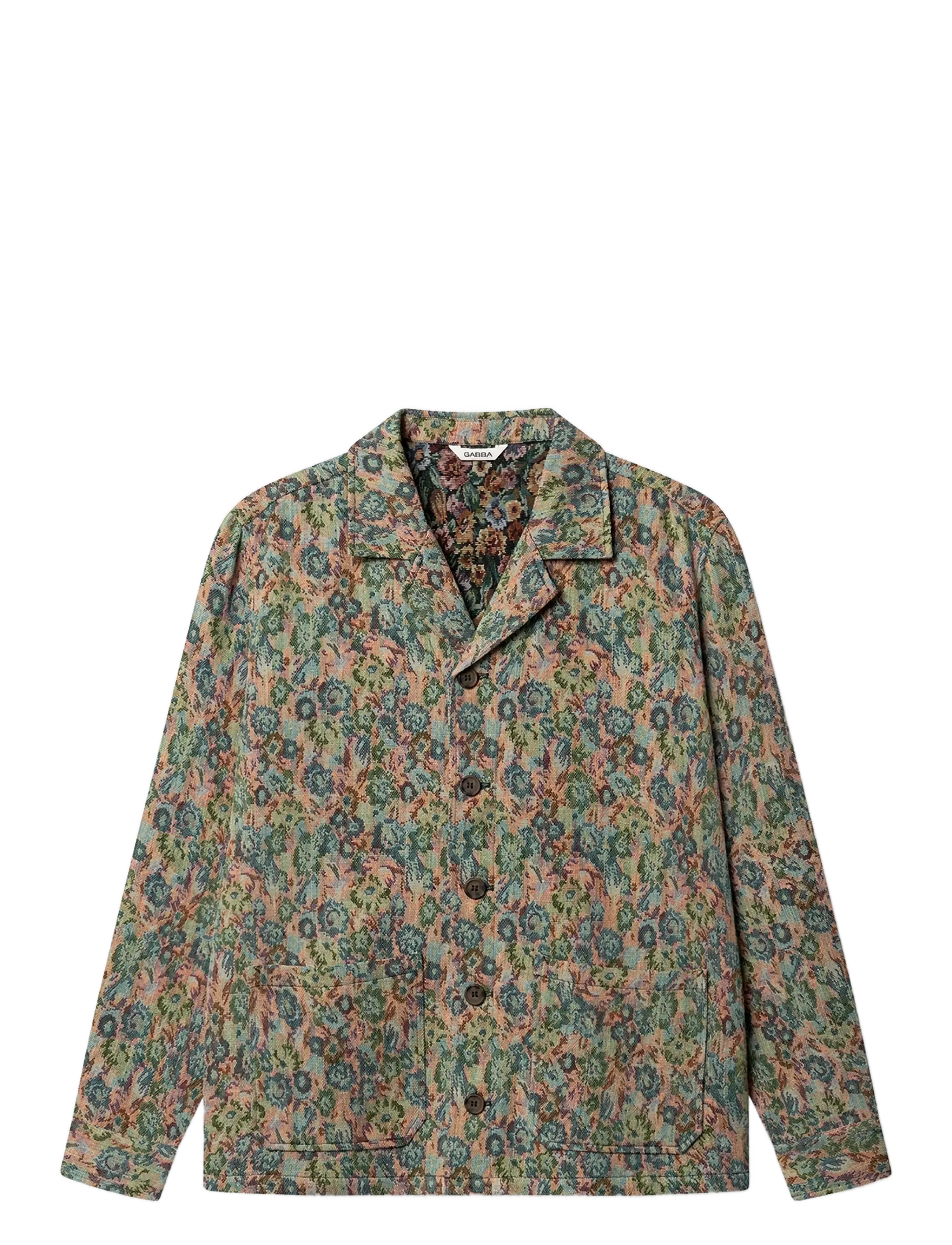 Gabba GABaustin POKT Kscope LS Overshirt - Tøj - ABSTRACT FLOWERS / multi