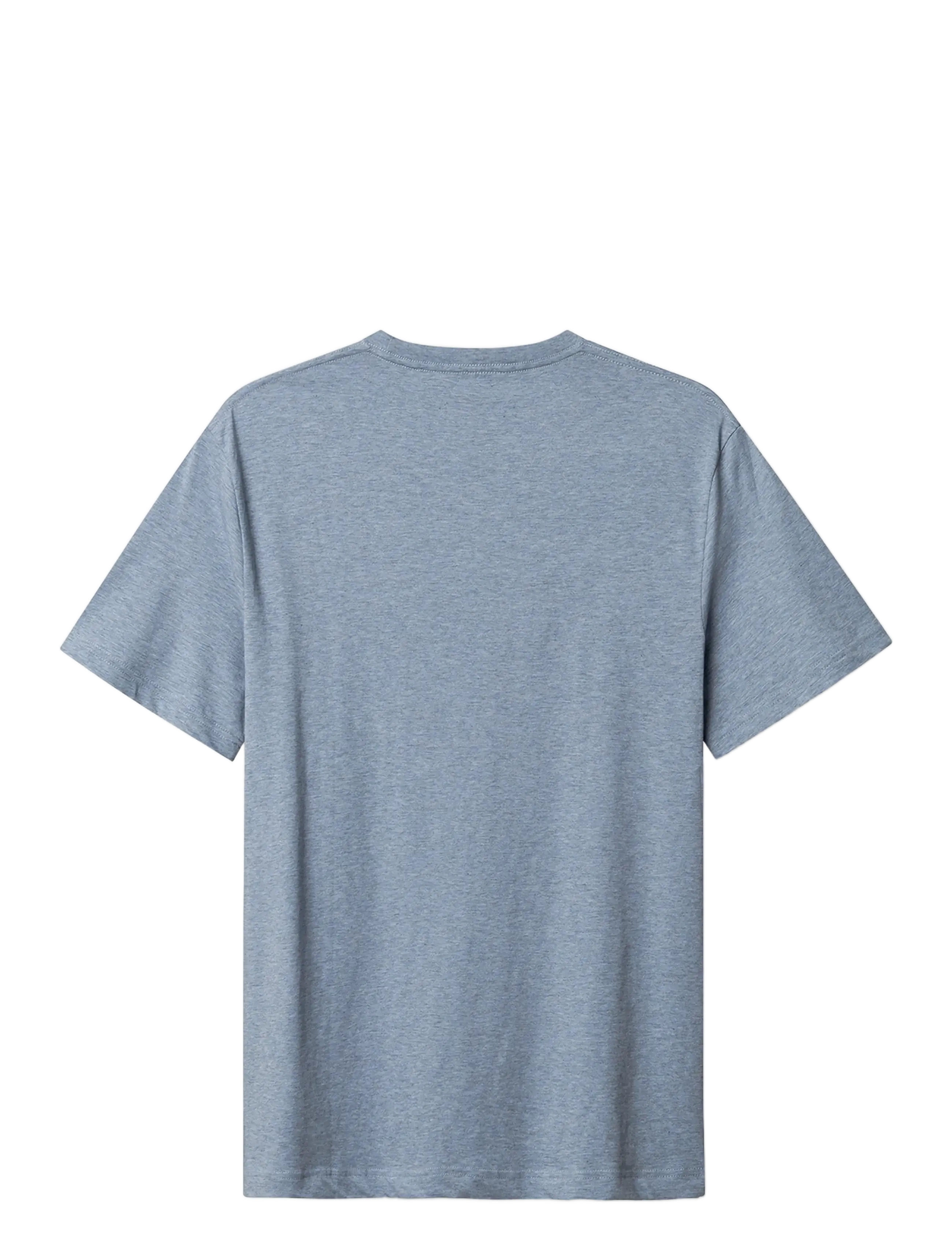 Gabba - GABdune Melange New SS T-Shirt - kortærmede t-shirts - blue melange - 2