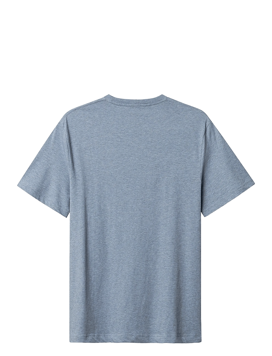 Gabba - GABdune Melange New SS T-Shirt - lühikeste varrukatega t-särgid - blue melange - 2