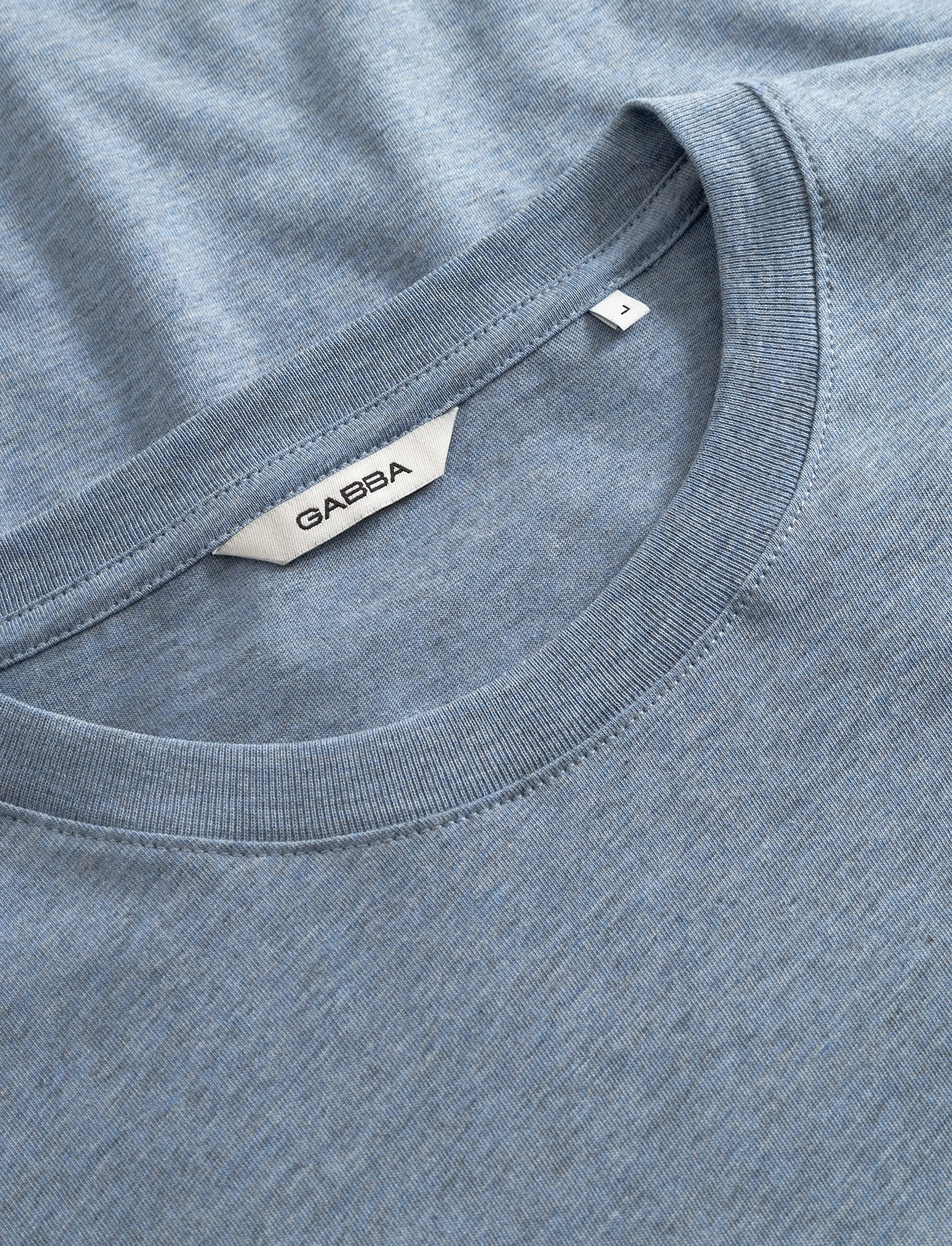 Gabba - GABdune Melange New SS T-Shirt - kortærmede t-shirts - blue melange - 5