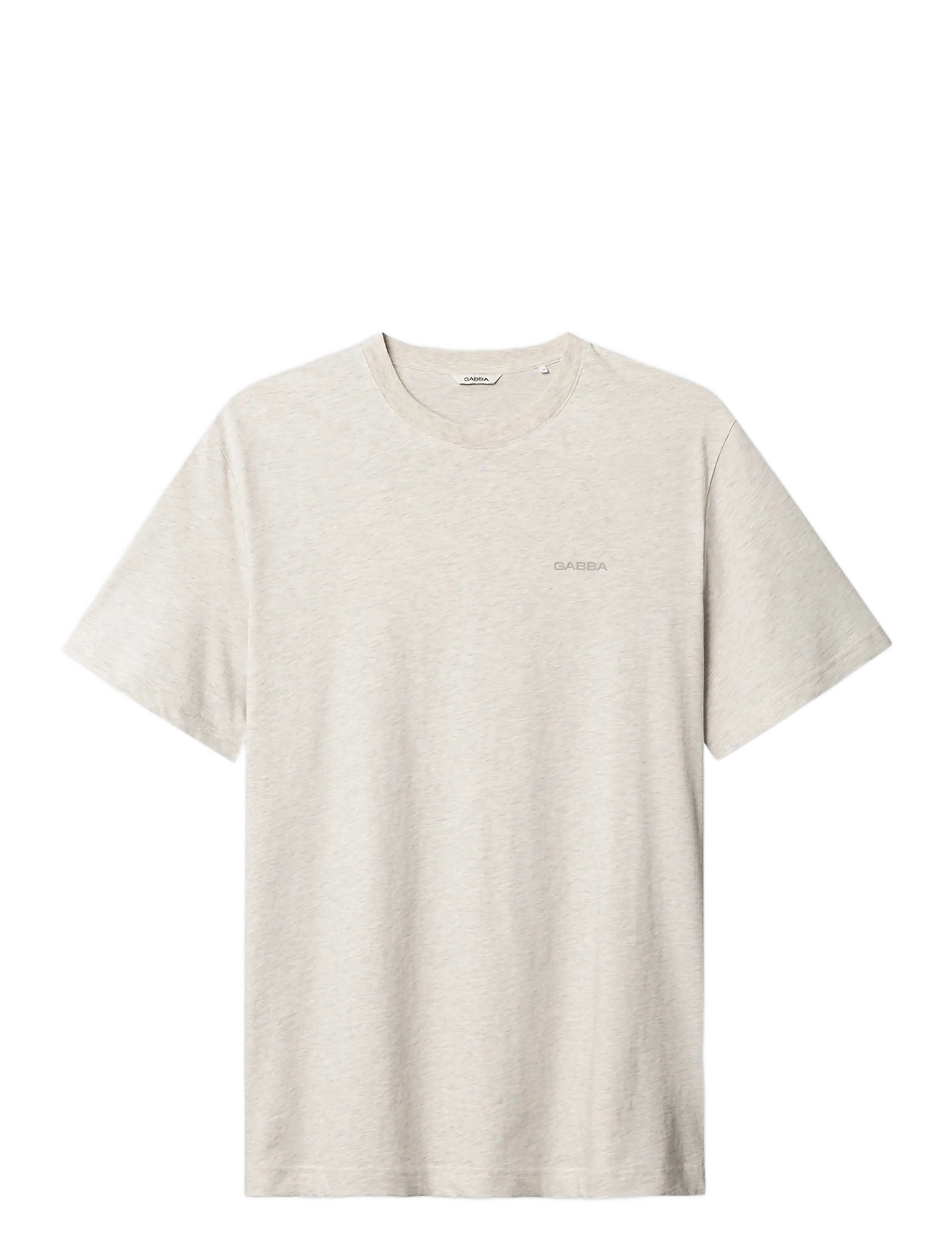 Gabba GABdune Melange New SS T-Shirt - T-shirts - LT. GREY MEL / beige