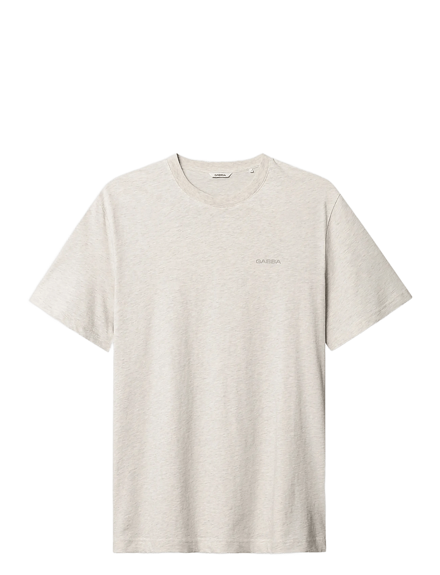 Gabba - GABdune Melange New SS T-Shirt - kortärmade t-shirts - lt. grey mel - 1