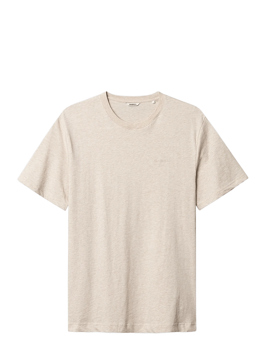 Gabba - GABdune Melange New SS T-Shirt - kortärmade t-shirts - sand mel. - 1
