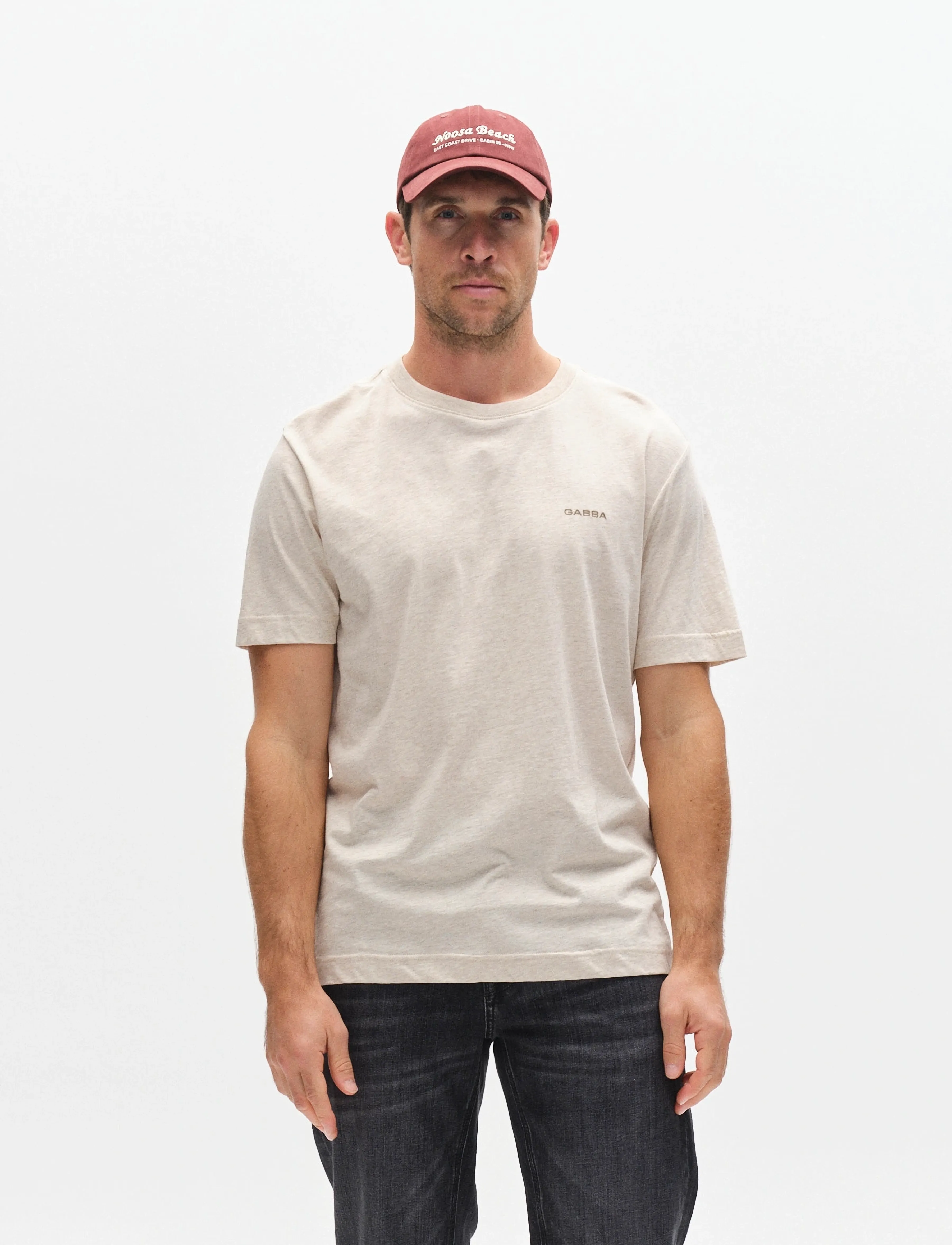 Gabba GABdune Melange New SS T-Shirt - Tøj - SAND MEL. / beige