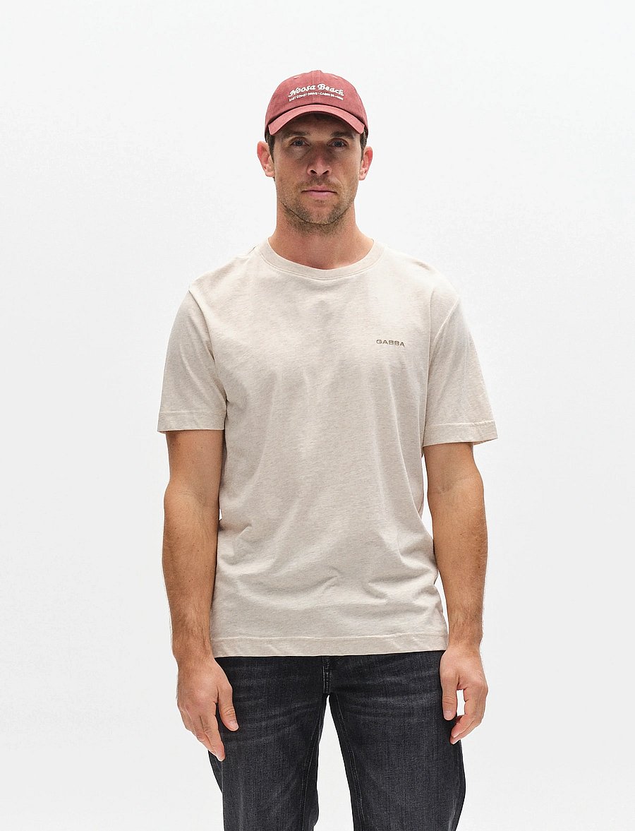 Gabba - GABdune Melange New SS T-Shirt - kortärmade t-shirts - sand mel. - 0