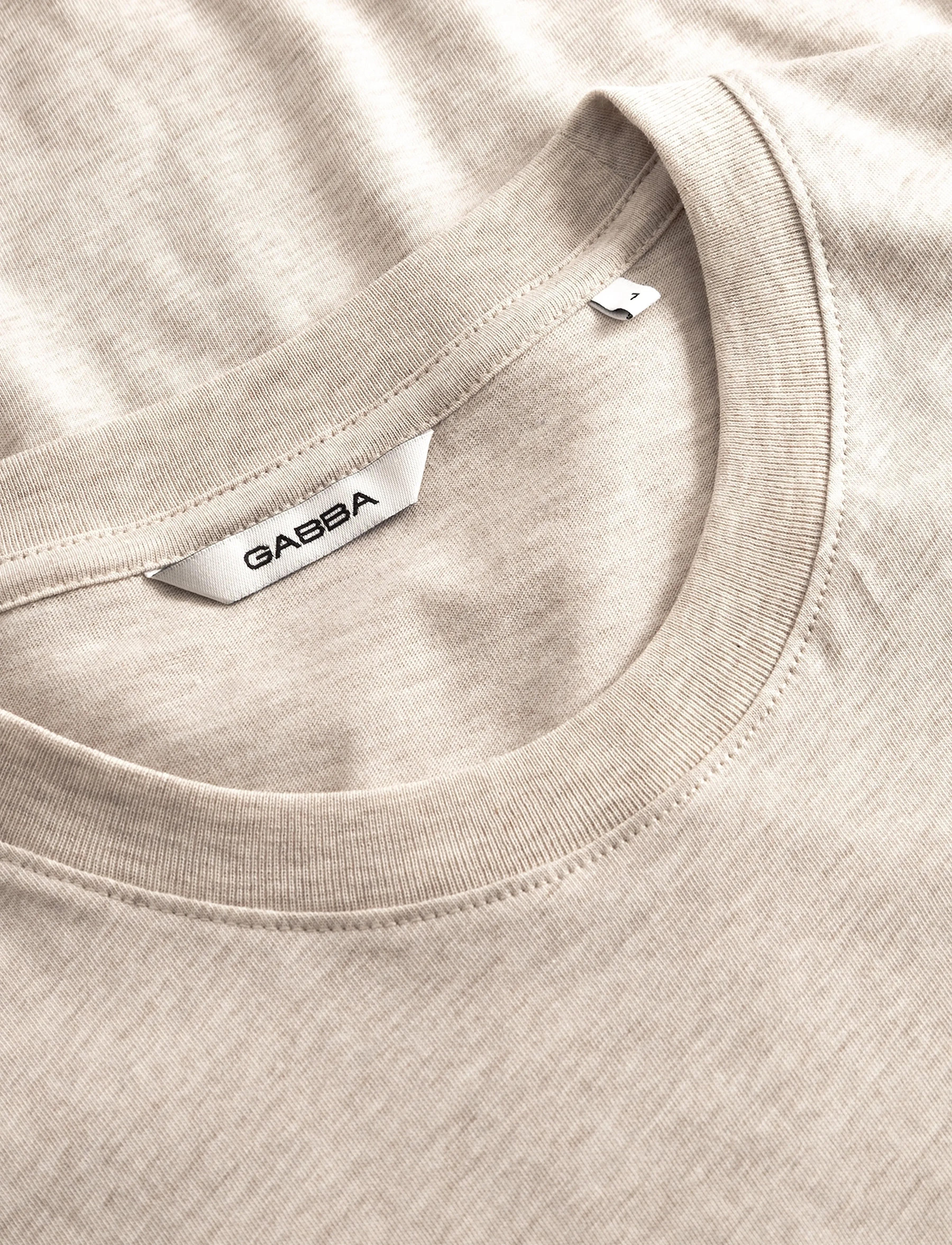 Gabba - GABdune Melange New SS T-Shirt - kortærmede t-shirts - sand mel. - 5