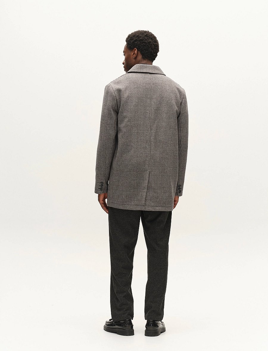 Gabba - GABowen Scacco Coat - talvejoped - grey check - 3
