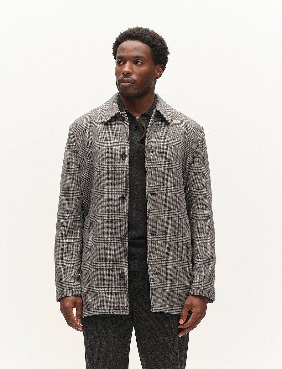 Gabba - GABowen Scacco Coat - talvejoped - grey check - 4