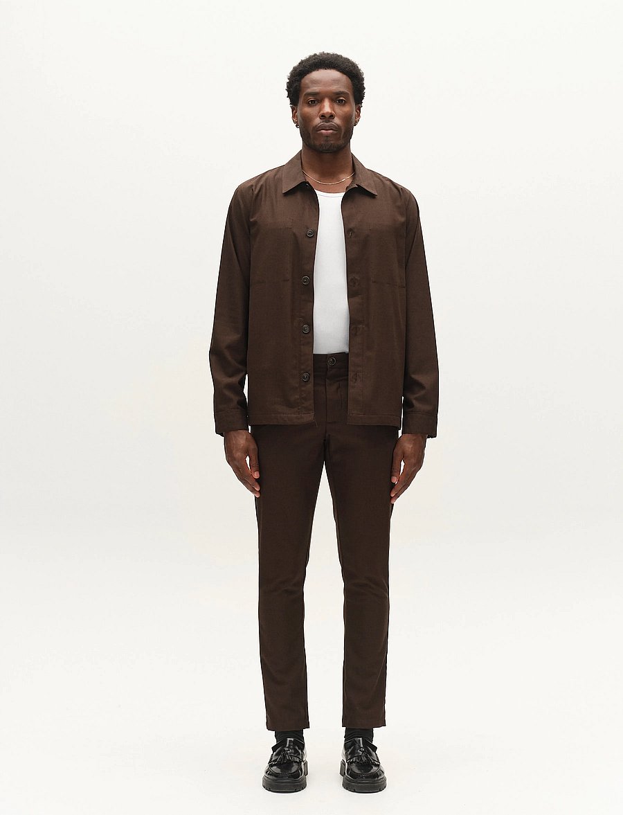 Gabba - GABtogger Base Deme LS Overshirt - shoppa efter tillfälle - brown slate - 0