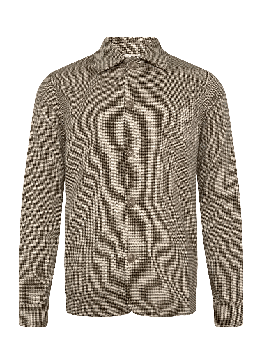 Gabba - GABfelix Brit LS Shirt - pattern shirts - dark sand - 0