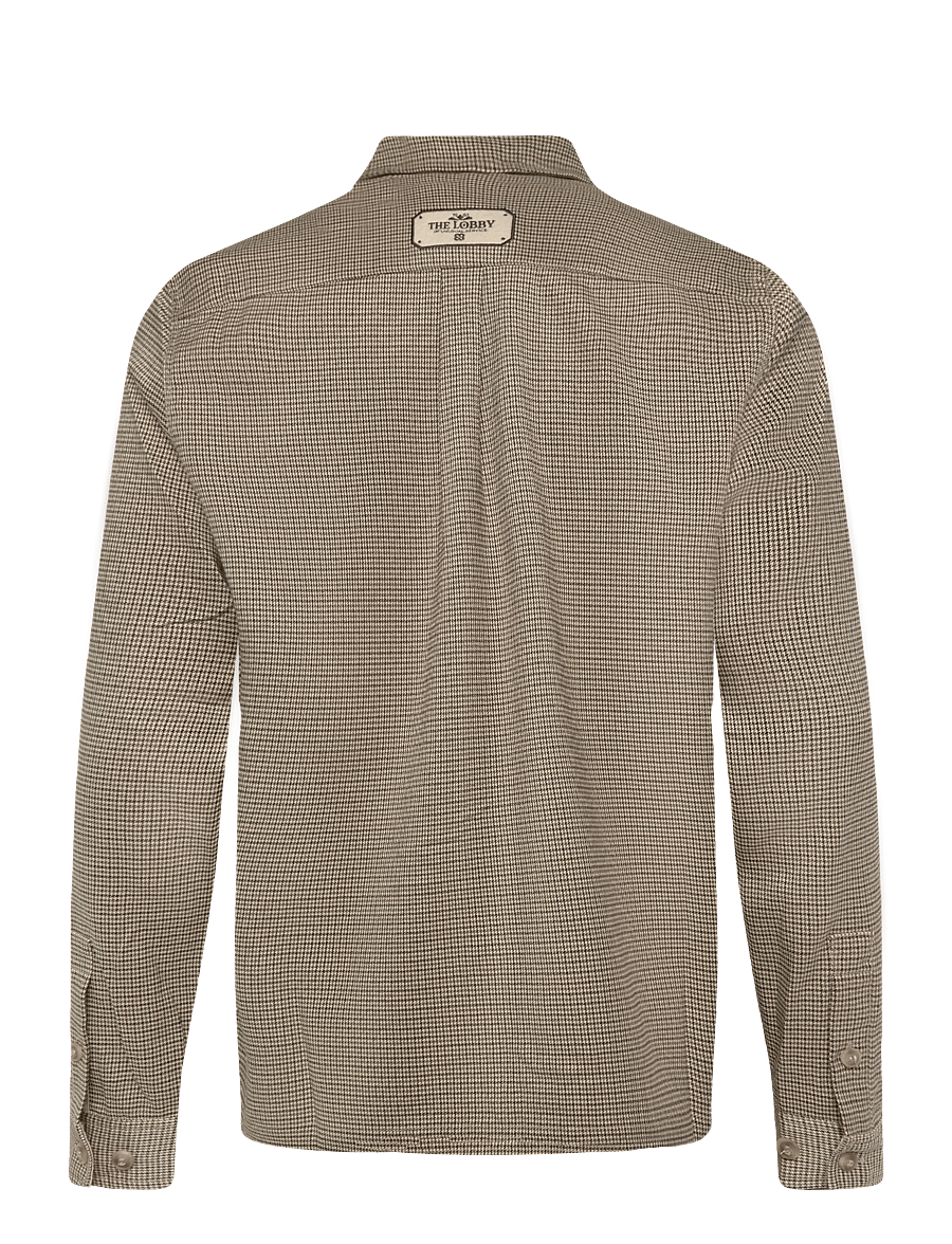 Gabba - GABfelix Brit LS Shirt - pattern shirts - dark sand - 1