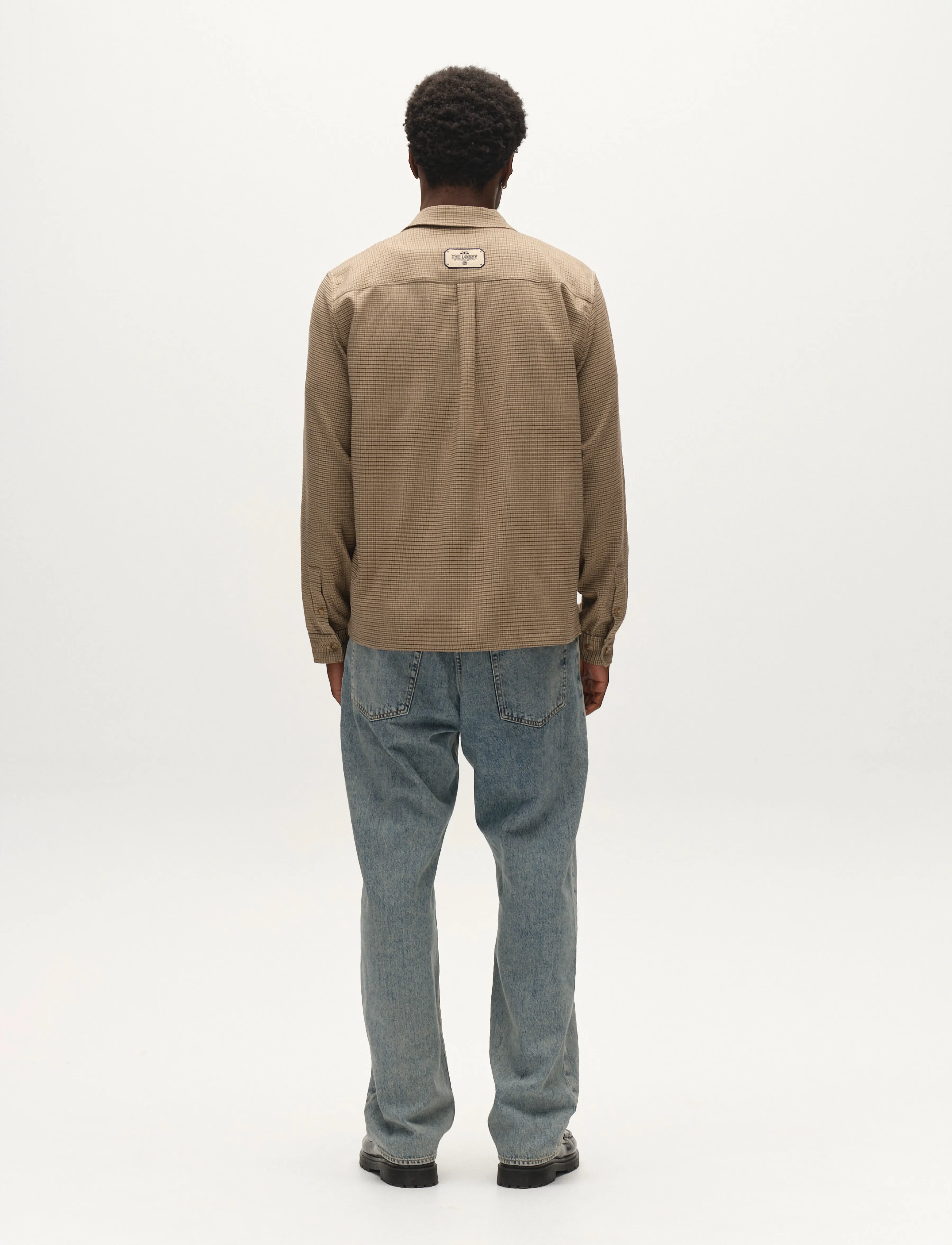 Gabba - GABfelix Brit LS Shirt - sügisene kokkuhoid - dark sand - 3