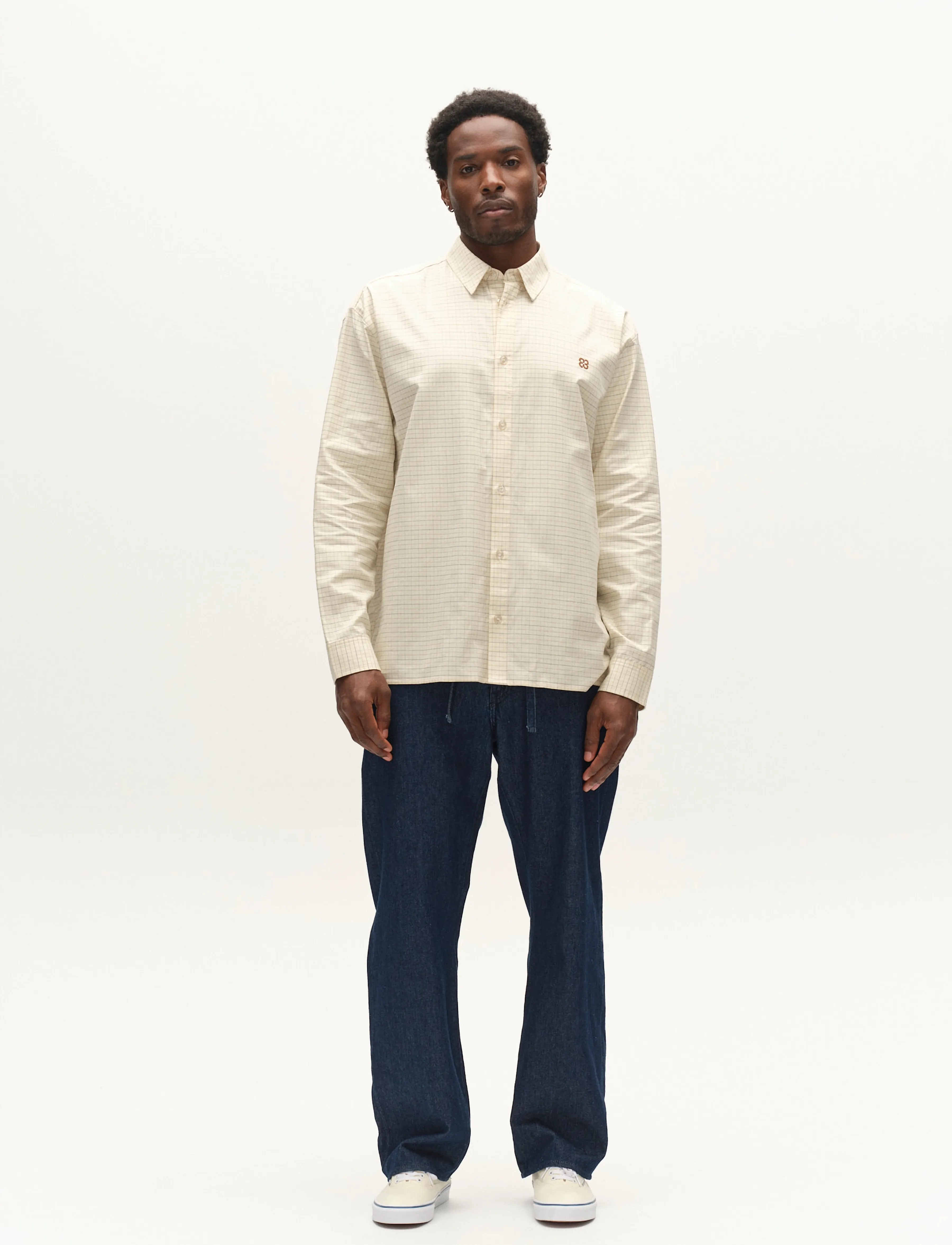Gabba GABjens Over Indie LS Shirt - Kläder - LT. SAND / beige