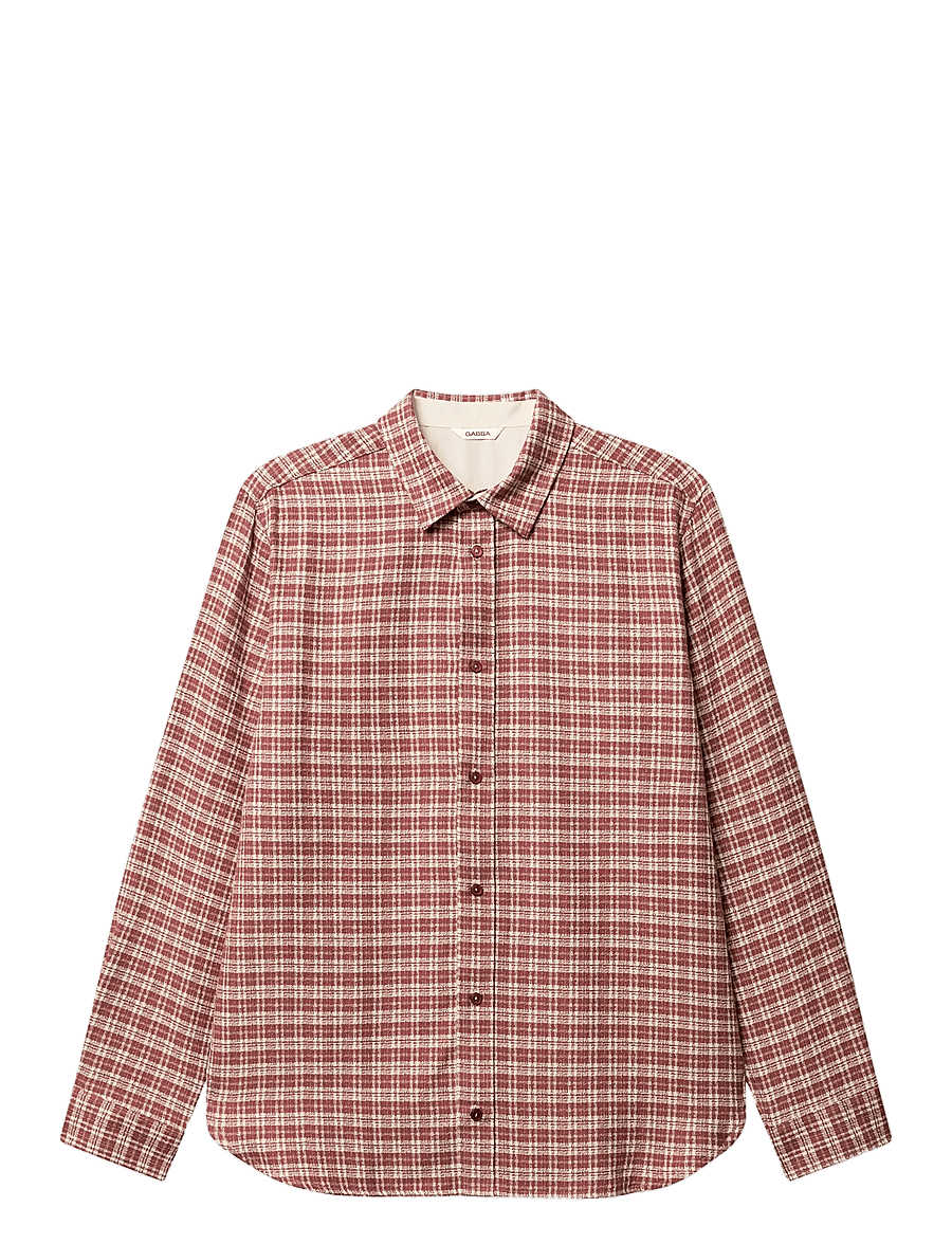 Gabba - GABsven Reg TX2 LS Shirt - ternede skjorter - brick red - 1