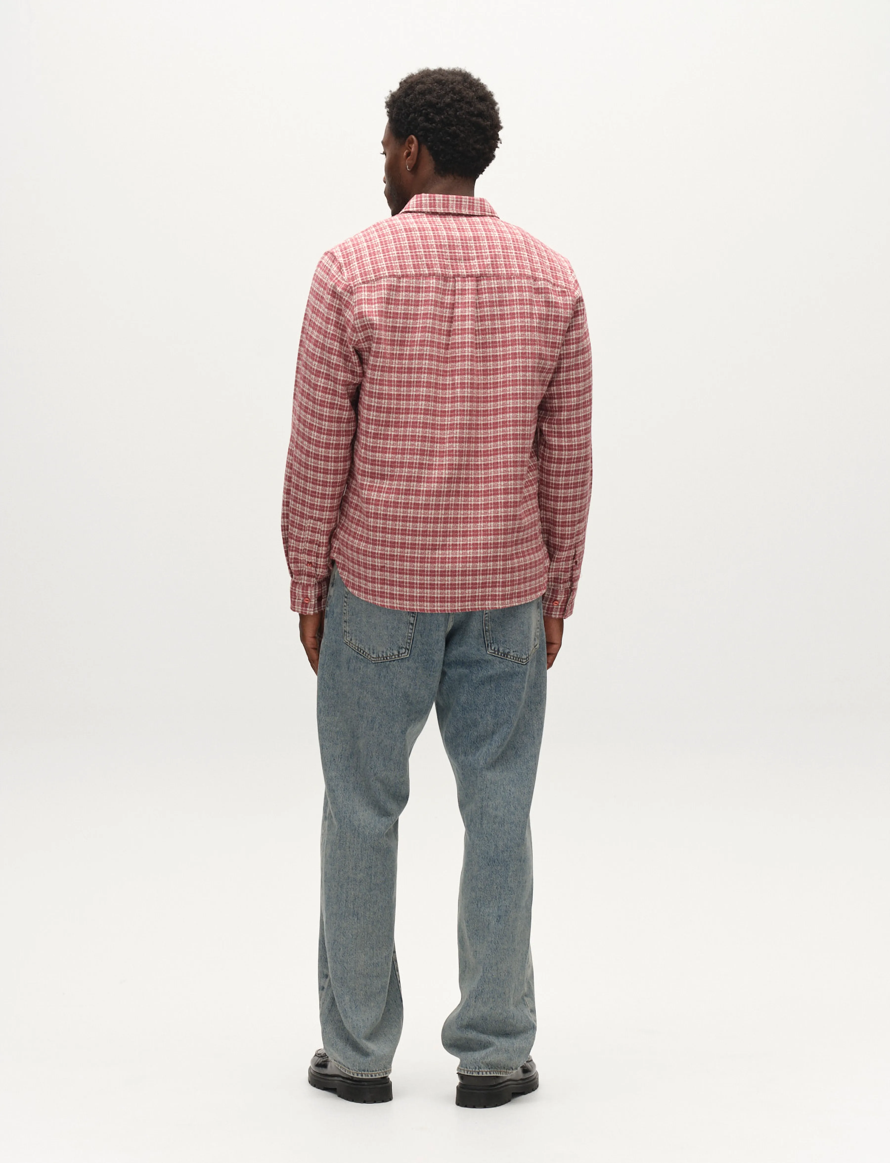 Gabba - GABsven Reg TX2 LS Shirt - ternede skjorter - brick red - 3