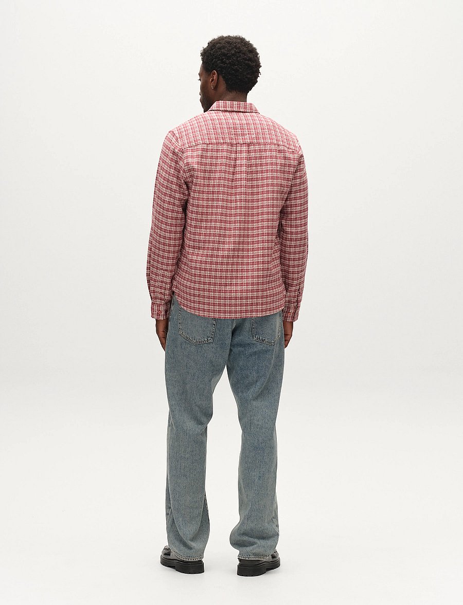 Gabba - GABsven Reg TX2 LS Shirt - ternede skjorter - brick red - 3