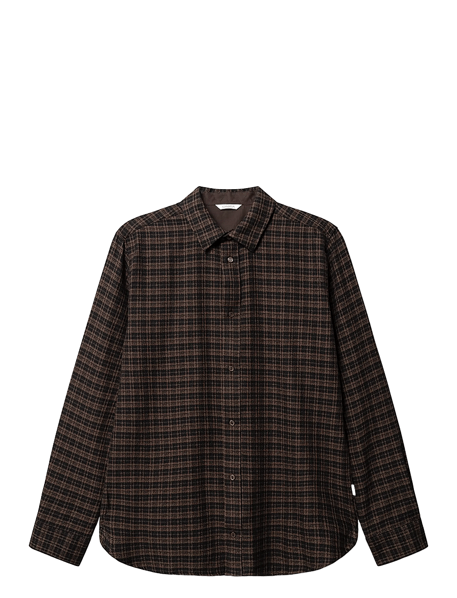 Gabba - GABsven Reg TX2 LS Shirt - checkered shirts - brown slate - 1