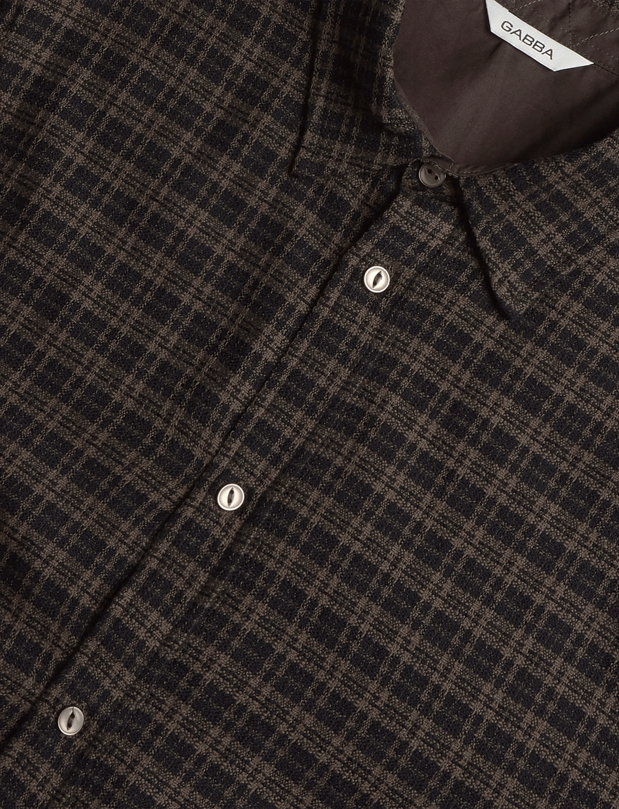 Gabba - GABsven Reg TX2 LS Shirt - checkered shirts - brown slate - 5