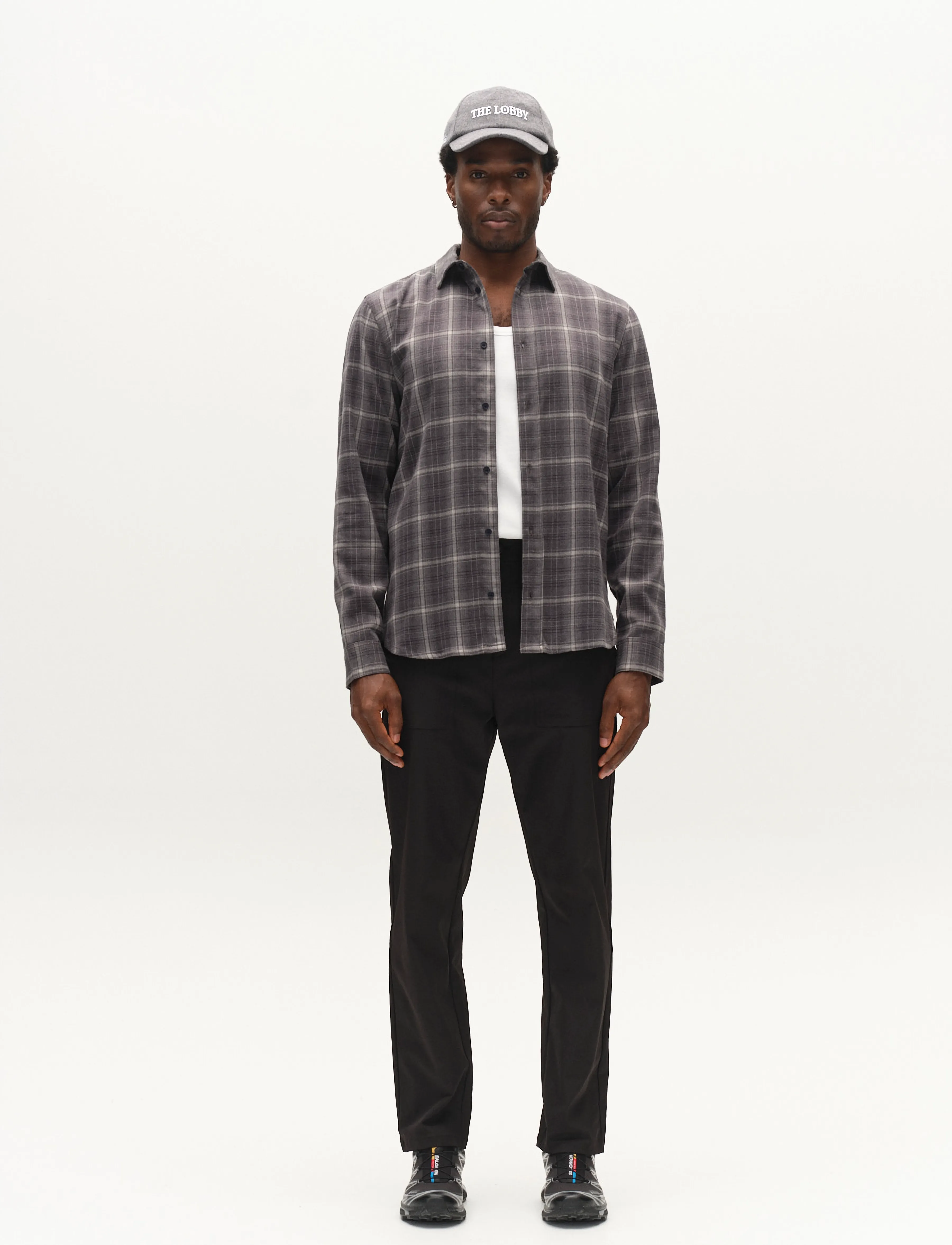 Gabba GABsven Reg F1097 LS Shirt - Karierte Hemden - NIGHT SKY / grey