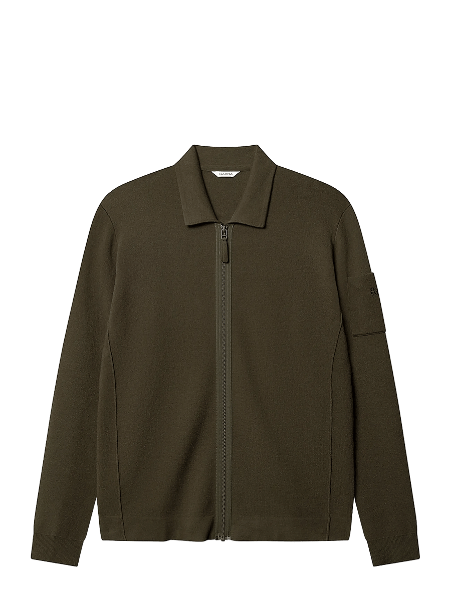 Gabba - GABadriel Zip Lume LS Knit - lukuga džemprid - forest night - 1