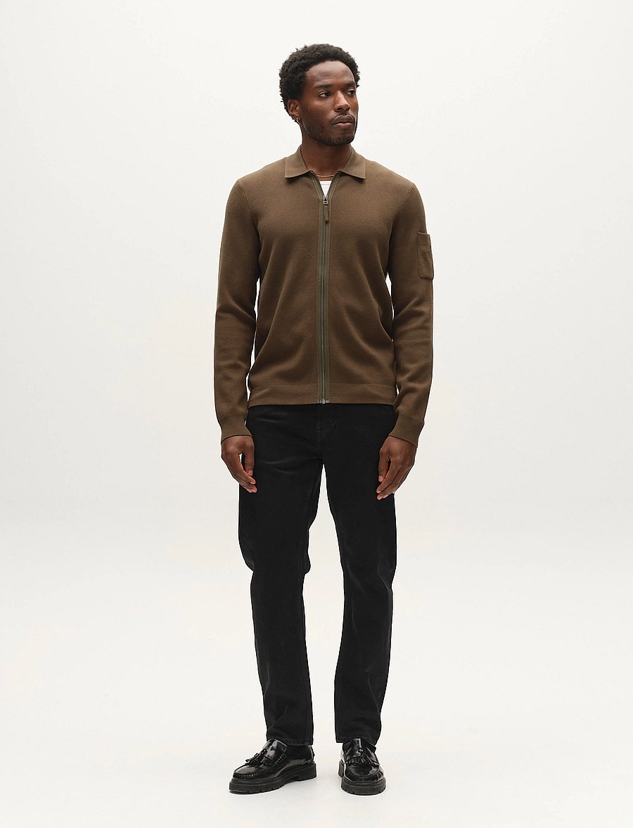 Gabba - GABadriel Zip Lume LS Knit - lukuga džemprid - forest night - 0