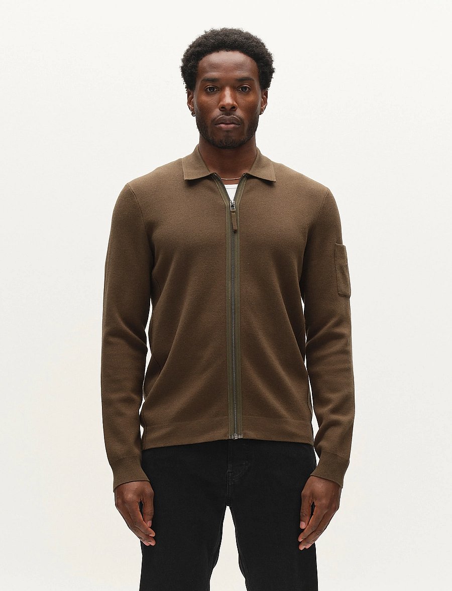 Gabba - GABadriel Zip Lume LS Knit - lukuga džemprid - forest night - 4