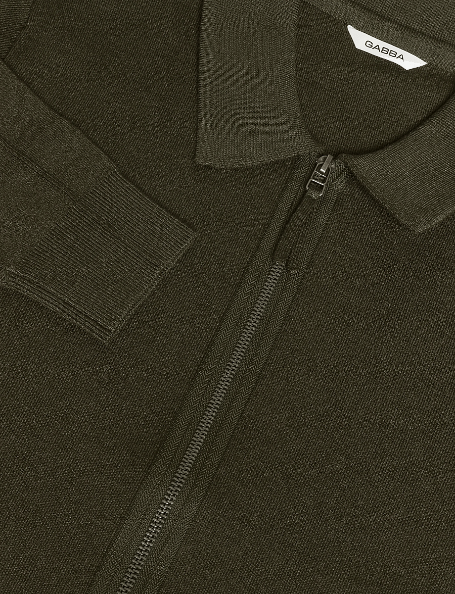 Gabba - GABadriel Zip Lume LS Knit - lukuga džemprid - forest night - 5