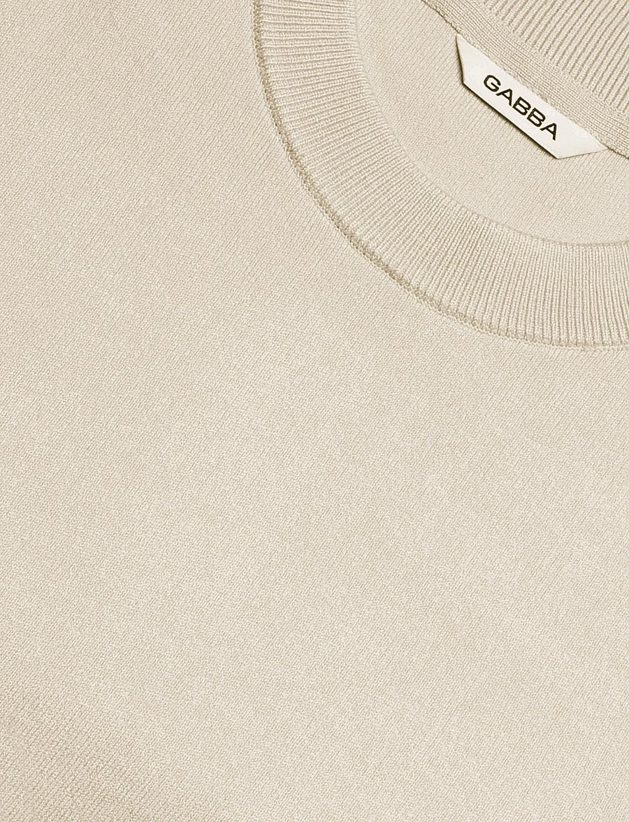 Gabba - GABadriel O-Neck Lume LS Knit - round necks - birch - 2