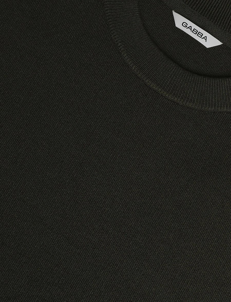 Gabba - GABadriel O-Neck Lume LS Knit - round necks - forest night - 5